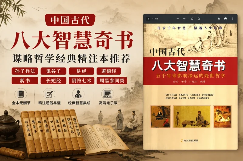中国古代八大智慧奇书:孙子兵法、鬼谷子、易经等谋略哲学经典精注本推荐-以北资源站