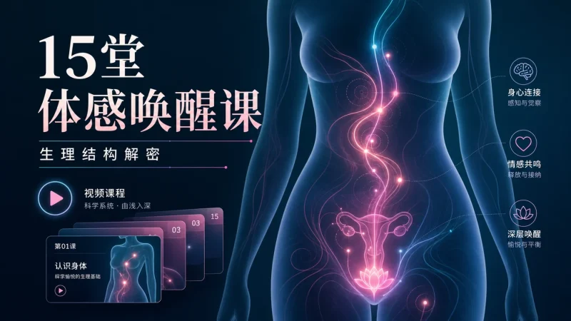 吴小飘15堂G点愉悦手册完整视频教程:生理结构解密与体感唤醒技巧全套课程-以北资源站