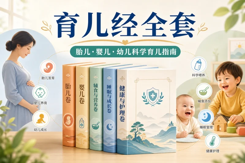 郑玉巧《育儿经》系列5本全套:胎儿婴儿幼儿科学育儿指南,新手爸妈必备参考书-以北资源站