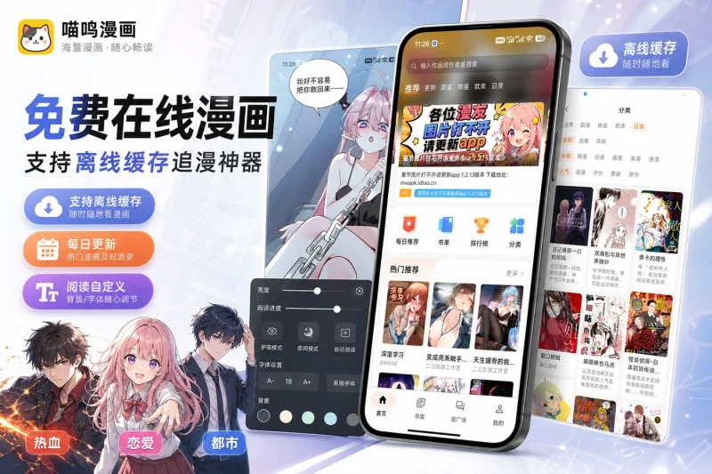 喵呜漫画:免费在线漫画阅读平台,支持离线缓存追漫神器-以北资源站