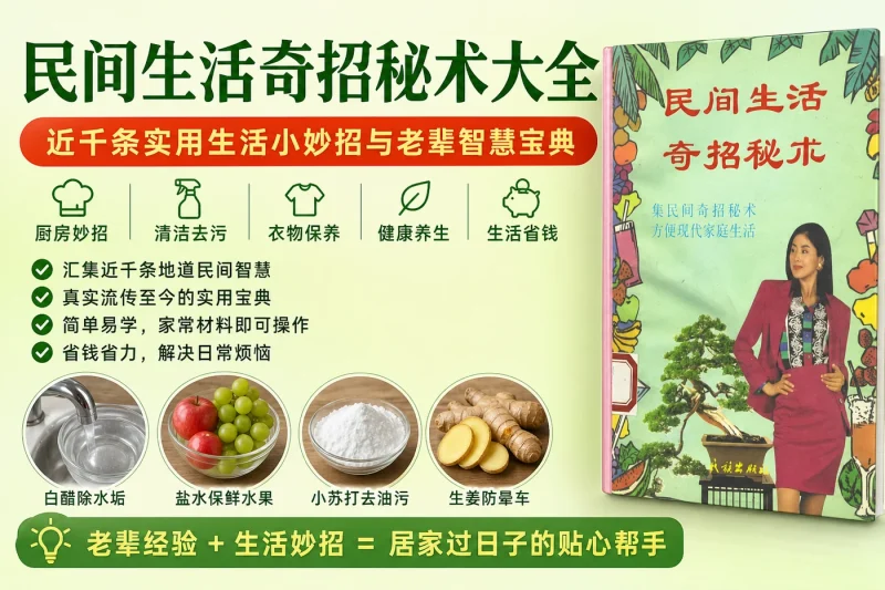 民间生活奇招秘术大全:近千条实用生活小妙招与老辈智慧宝典-以北资源站