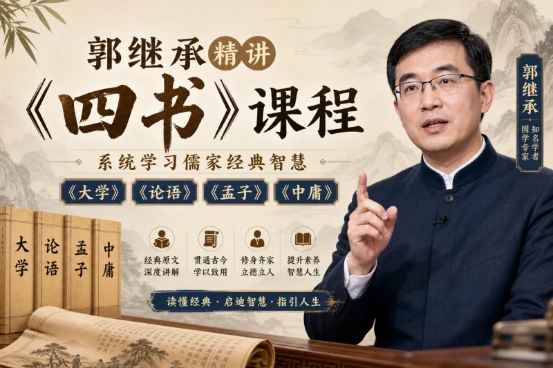 郭继承精讲《四书》课程:系统学习《大学》《论语》《孟子》《中庸》的儒家智慧(音频文件)-以北资源站